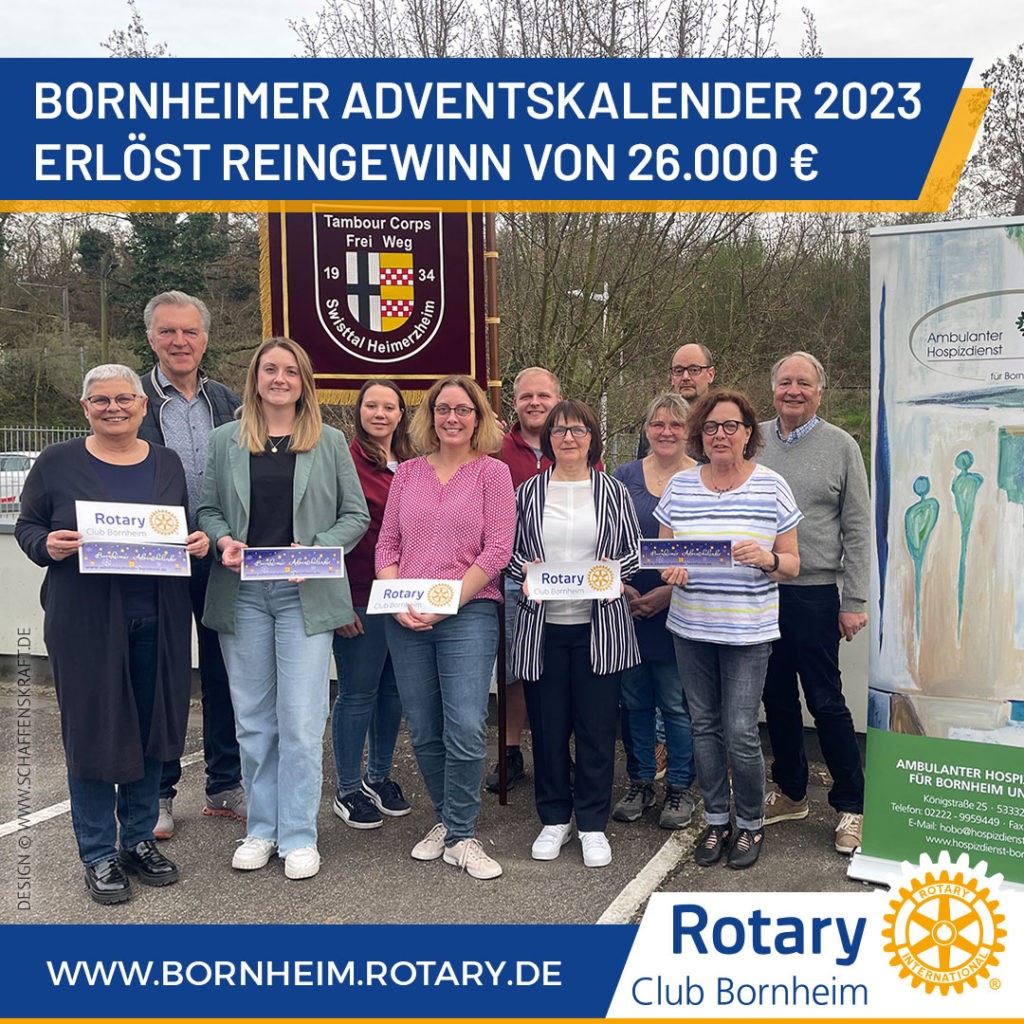 Bornheimer Advents­kalender 2023 erlöst Rein­gewinn von 26.000 €